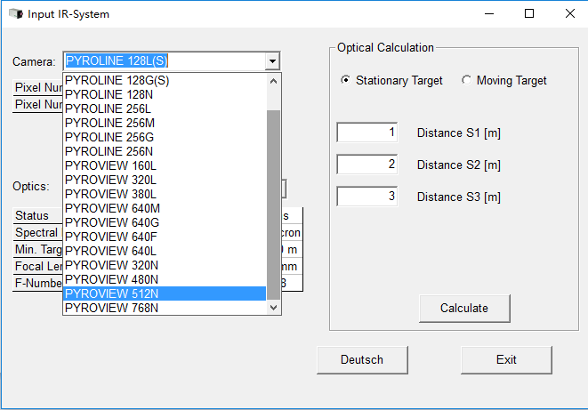德國DIAS紅外熱像儀視場角FOV計算器
